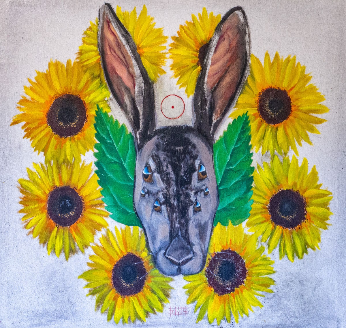 Reflecting on Existentialism – Rabbit – Original Painting