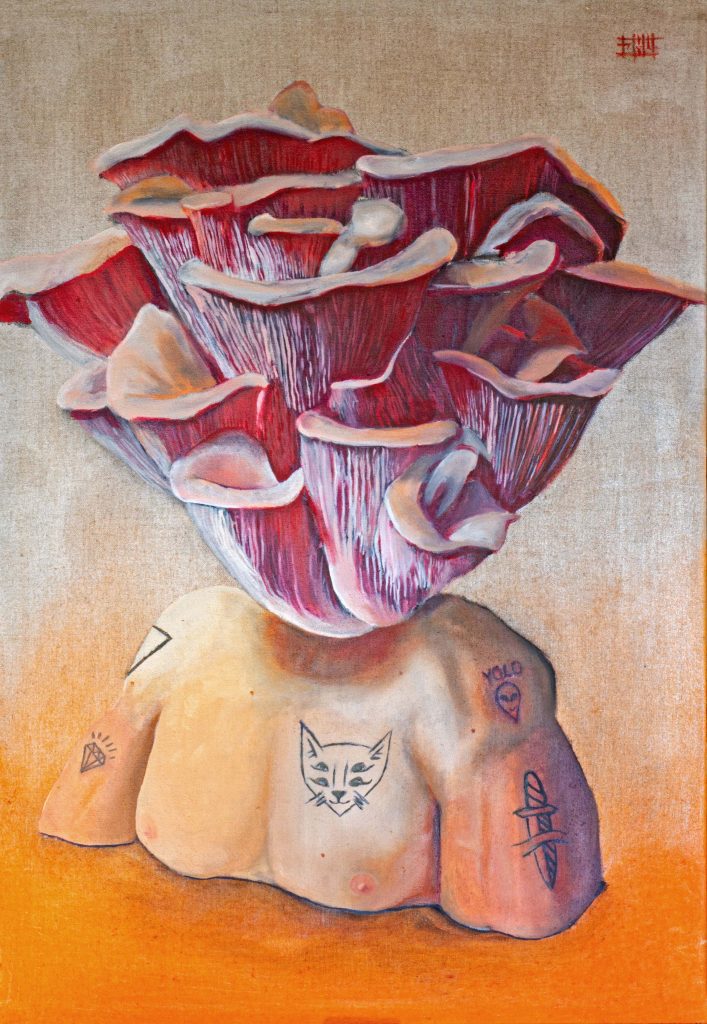 Mush Head #1 Original Painting oil on canvas California landscape Solano County by Jacob LaCour