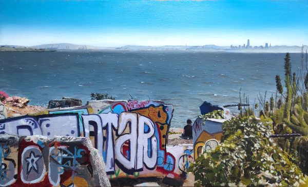 SOLD Albany Bulb #1 Original Painting oil on canvas California landscape Solano County by Jacob LaCour