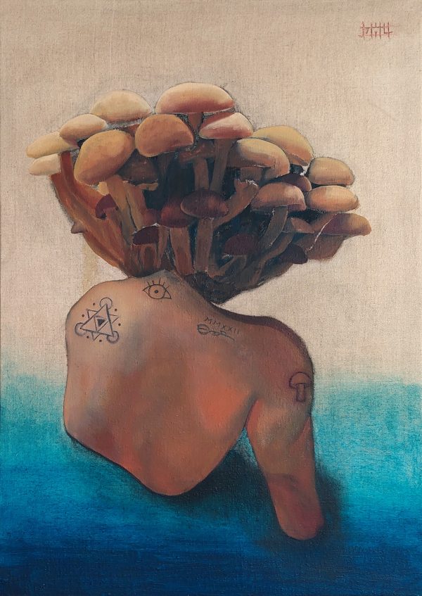 Mush Head #2 Original Painting oil on canvas California landscape Solano County by Jacob LaCour
