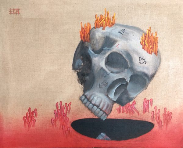 Mush Head #3 Original Painting oil on canvas California landscape Solano County by Jacob LaCour
