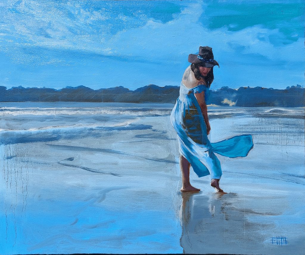 Windswept Reflections Original Painting oil on canvas California landscape Solano County by Jacob LaCour