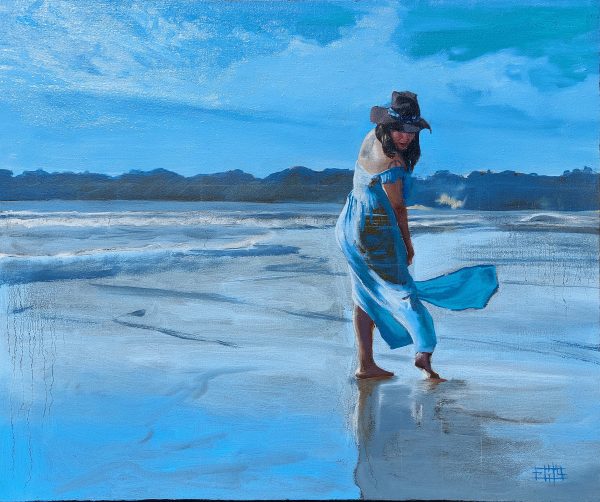 Windswept Reflections Original Painting oil on canvas California landscape Solano County by Jacob LaCour