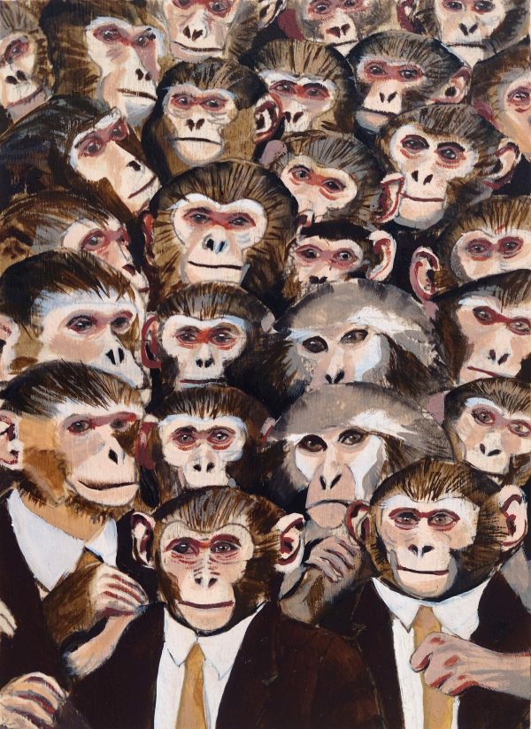 SOLD Monkey Business Original Painting oil on canvas California landscape Solano County by Jacob LaCour