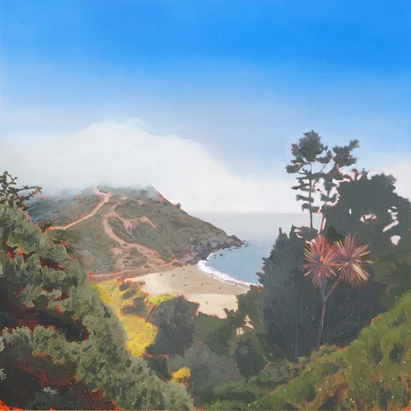 SOLD Nature's Embrace: Muir Beach Vista Original Painting oil on canvas California landscape Solano County by Jacob LaCour