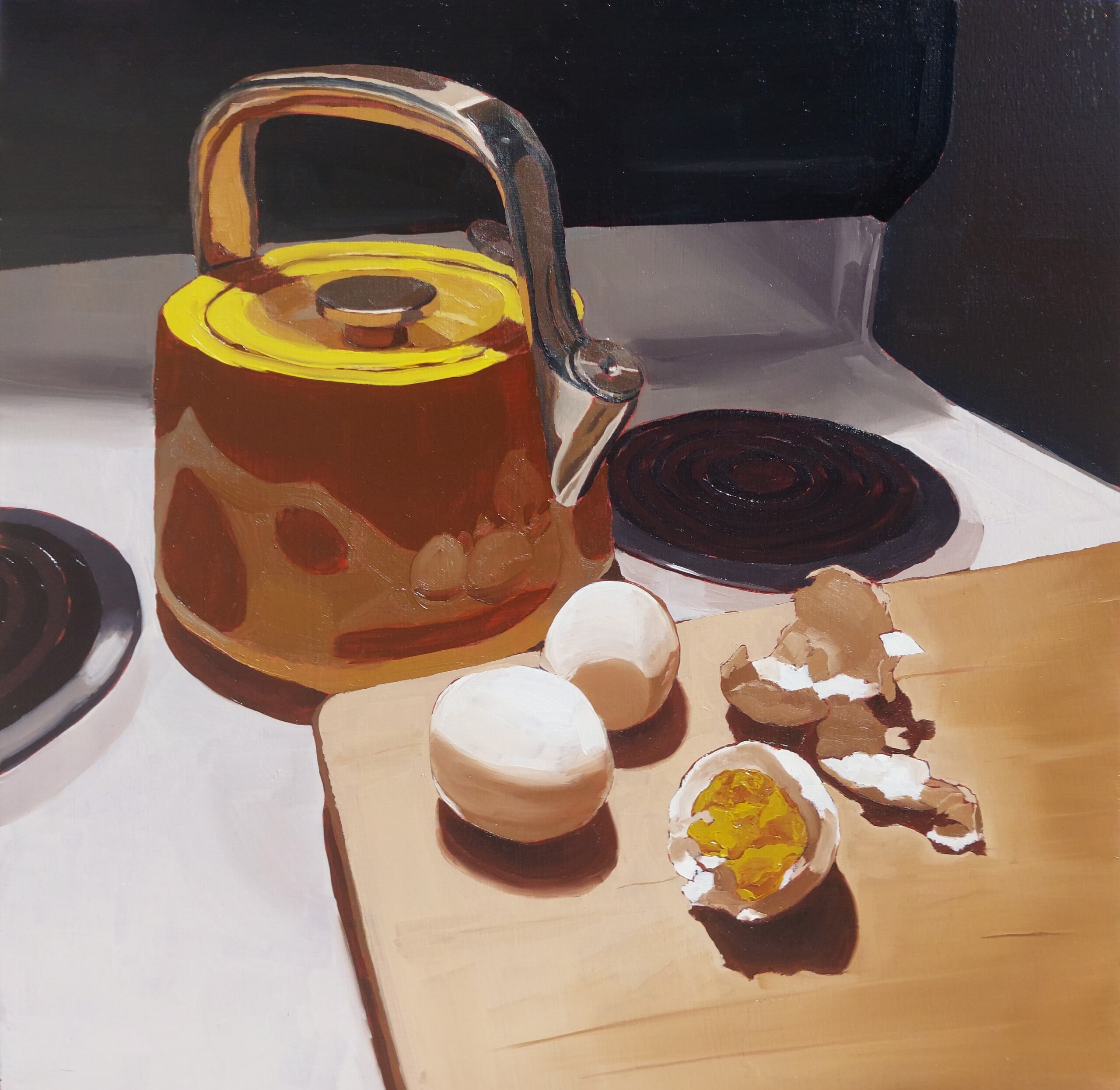 Tea Kettle and Hard Boiled Eggs – Original Painting