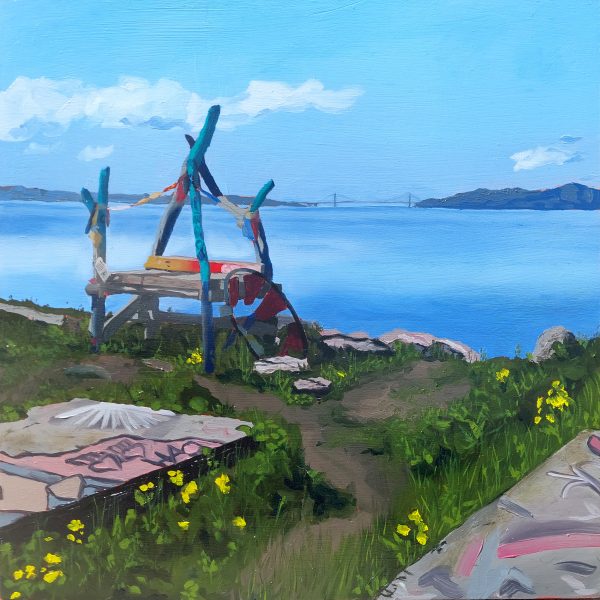 Albany Bulb Serenity Original Painting oil on canvas California landscape Solano County by Jacob LaCour