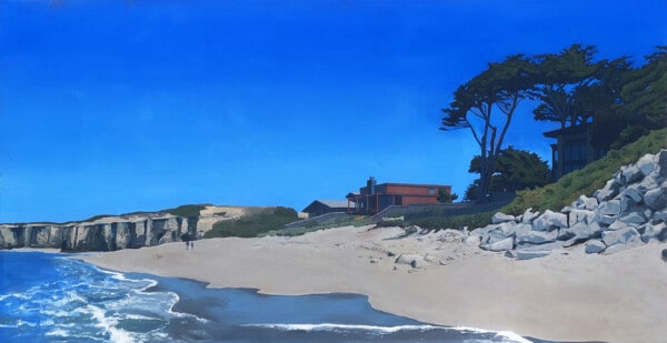 SOLD Beach Haus - Davenport Landing Original Painting oil on canvas California landscape Solano County by Jacob LaCour