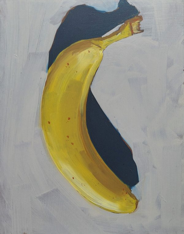 SOLD Sunshine Serenade: Whimsical Banana Delight Original Painting oil on canvas California landscape Solano County by Jacob LaCour