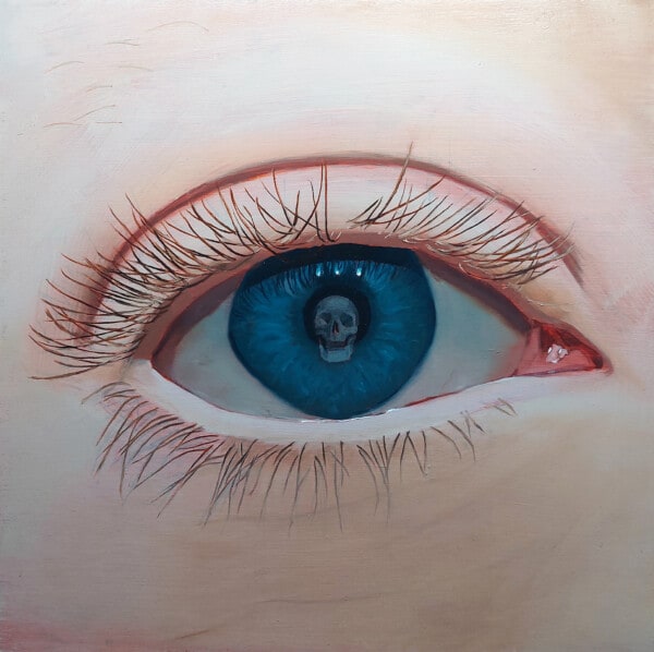 SOLD Eye: A Contemporary Homage to Escher Original Painting oil on canvas California landscape Solano County by Jacob LaCour